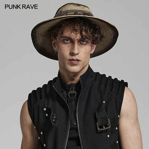 Post Apocalyptic style distressed hat