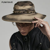 Post Apocalyptic style distressed hat