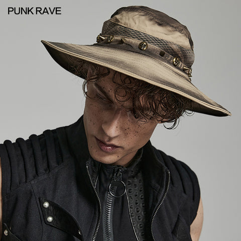 Post Apocalyptic style distressed hat