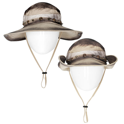 Post Apocalyptic style distressed hat
