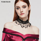 GOTH Pearl Tassel Choker