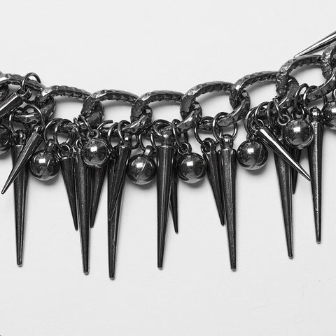 PUNK spike waist metal chain