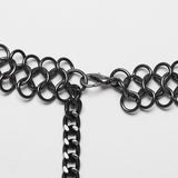 PUNK spike waist metal chain