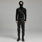 Punk one shoulder leather harness
