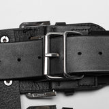 Punk one shoulder leather harness