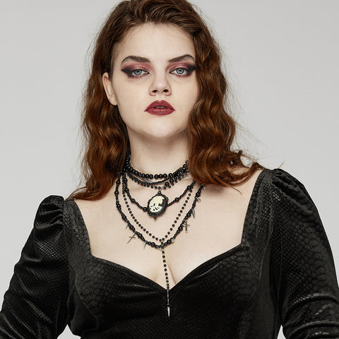 Goth Cross Multi Layers Necklace