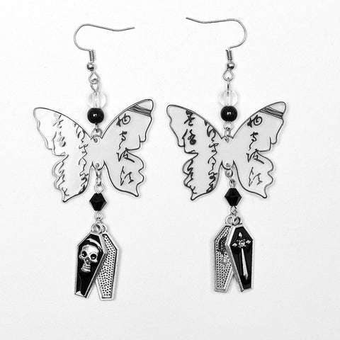 Goth Chinese Style Butterfly Earrings