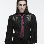Goth flower pattern tie