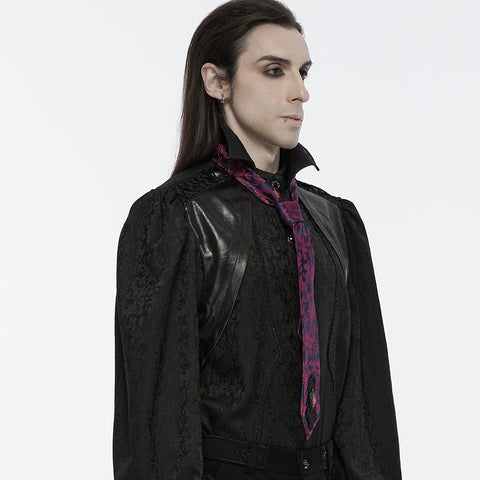 Goth flower pattern tie