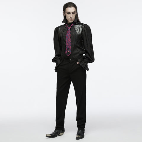 Goth flower pattern tie