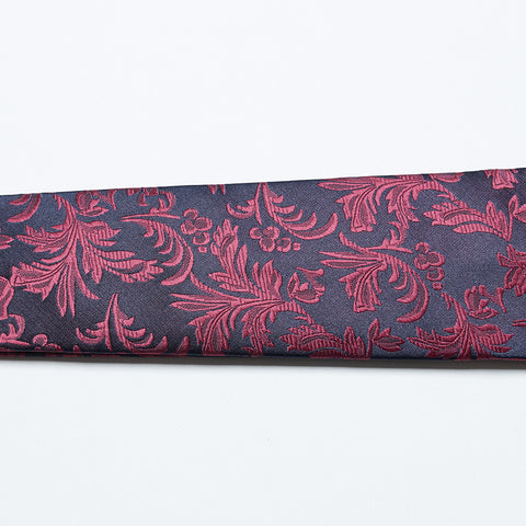 Goth flower pattern tie