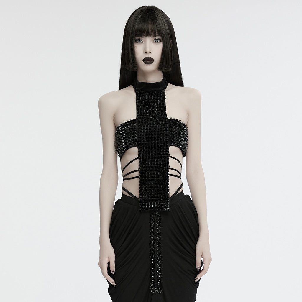 Gothic Cross Halter Top– Punkravestore
