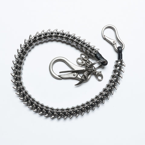 Apocalypse punk skeleton leg chain