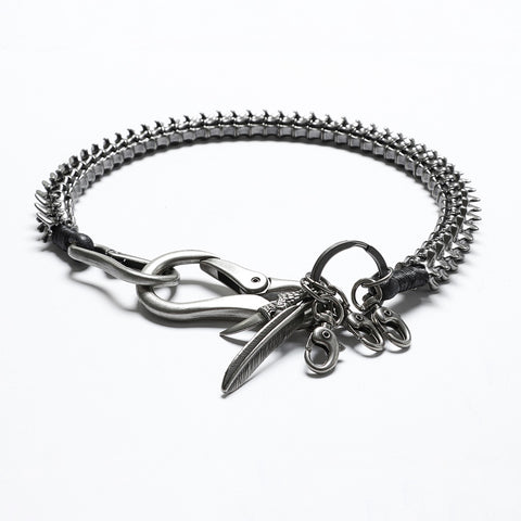 Apocalypse punk skeleton leg chain