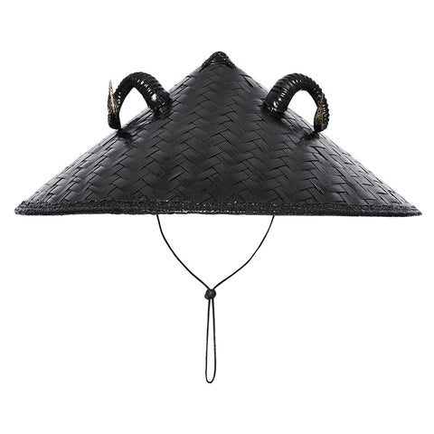 Punk Dark Sheep Horn Conical Hat