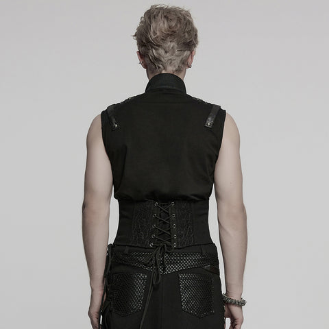 Punk Rivets Metal Corset