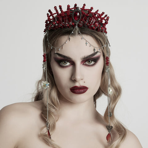 Gothic Gorgeous Black Crystal Headband