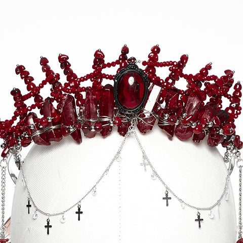 Gothic Gorgeous Black Crystal Headband