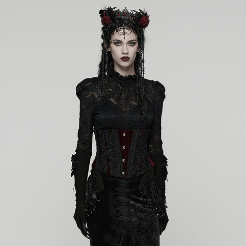 Goth Rose Lace Corset
