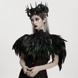 Goth Gorgeous Reversible Feather Shawl