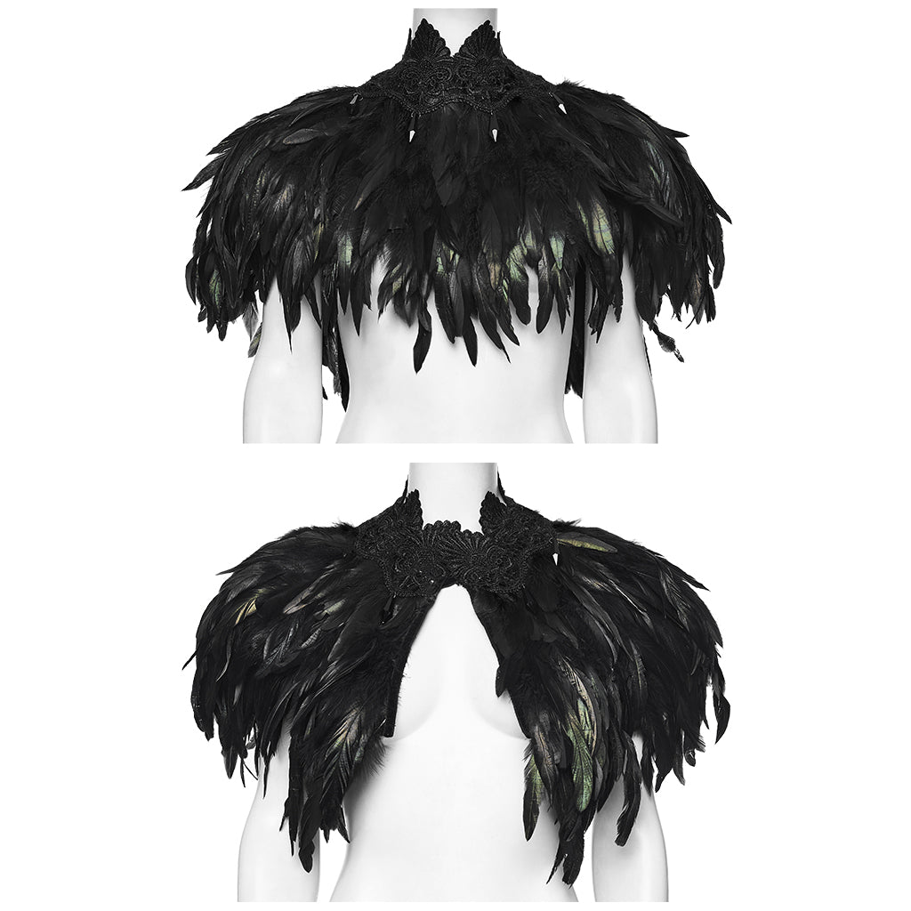 Goth Gorgeous Reversible Feather Shawl– Punkravestore