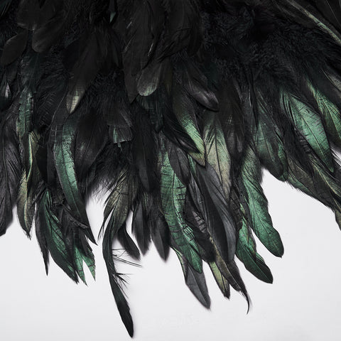 Goth Gorgeous Reversible Feather Shawl