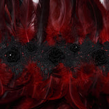 Goth Asymmetric Feather Shawl