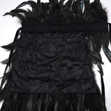 Goth Asymmetric Feather Shawl
