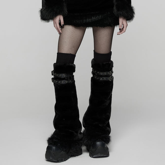 Punk Ultra-Soft Fur Leg Warmers