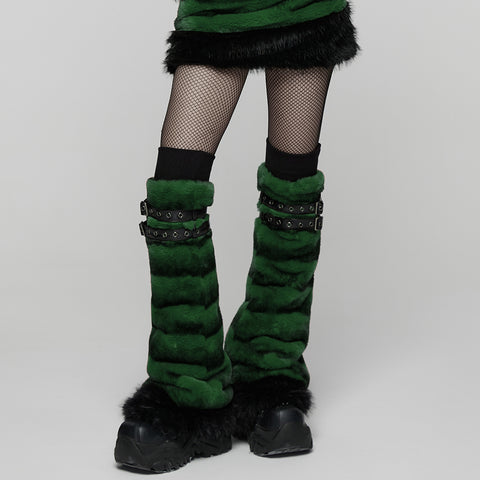 Punk Ultra-Soft Fur Leg Warmers