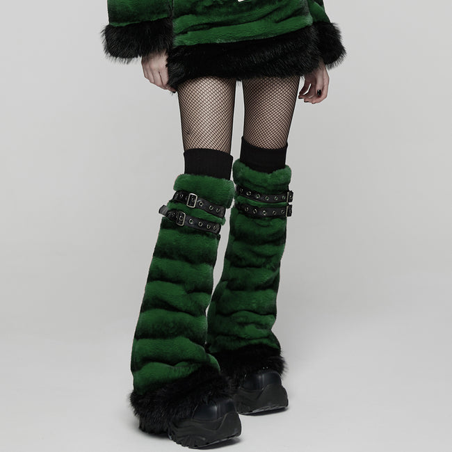 Punk Ultra-Soft Fur Leg Warmers