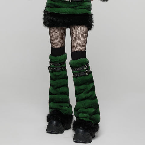 Punk Ultra-Soft Fur Leg Warmers
