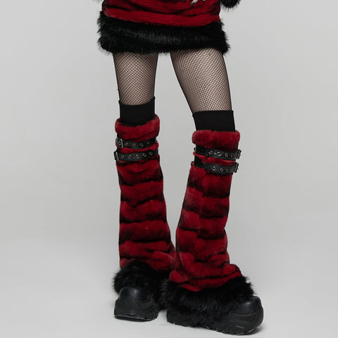 Punk Ultra-Soft Fur Leg Warmers