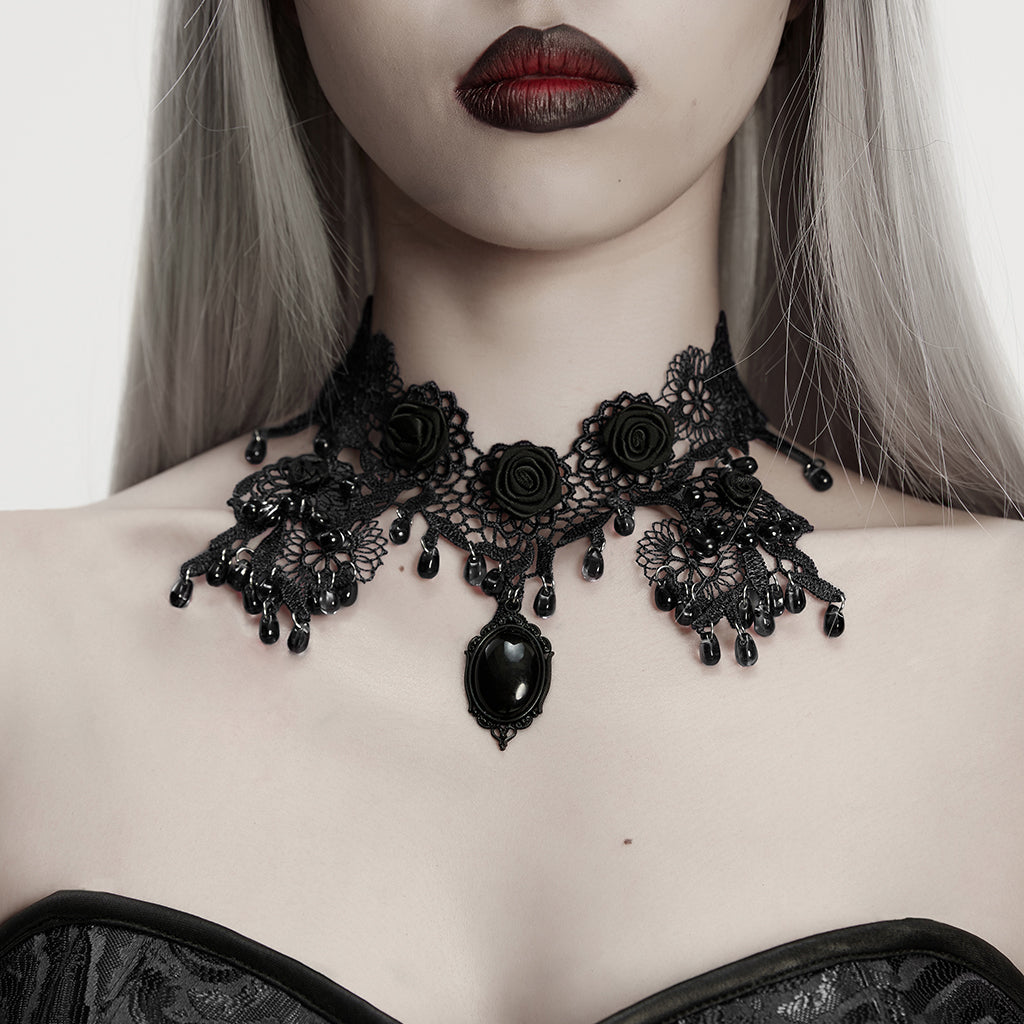 Goth Crystal Cross Necklace– Punkravestore