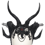 Goth Reversible Demon Horn Veil