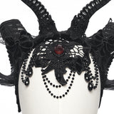 Goth Reversible Demon Horn Veil