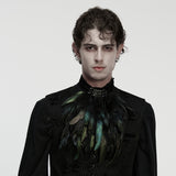 Men's Goth Feather Collar Pin