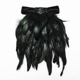Men's Goth Feather Collar Pin