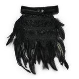 Men's Goth Feather Collar Pin