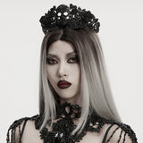 Goth Rose Skull Crown