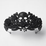 Goth Rose Skull Crown