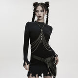 Doomsday Punk Snake-Wrapped Skull Necklace