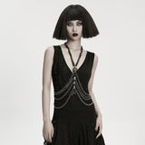 Doomsday Punk Snake-Wrapped Skull Necklace