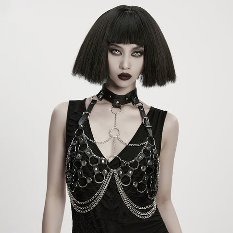 Sexy Punk Choker Chest Chain