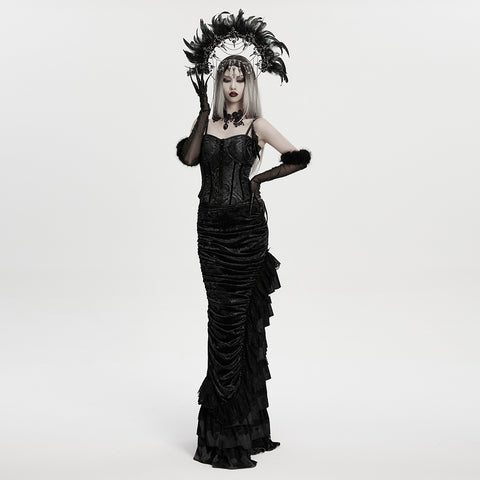 Goth Goddess Feather Hair Hoop