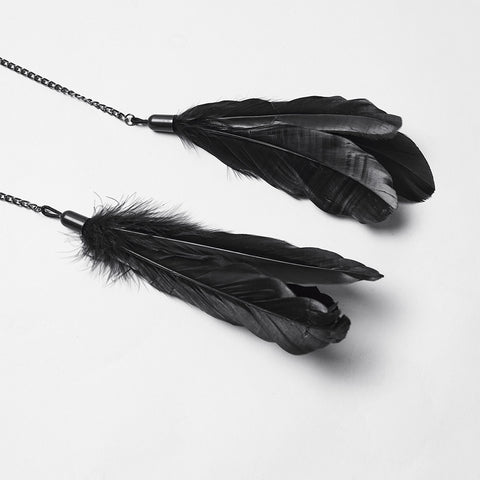 Goth Goddess Feather Hair Hoop