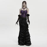 Goth Crystal Cross Necklace