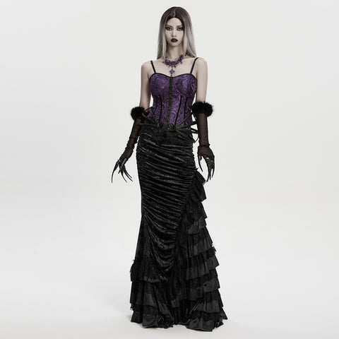 Goth Crystal Cross Necklace