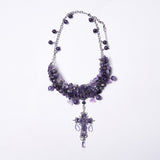 Goth Crystal Cross Necklace