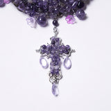 Goth Crystal Cross Necklace